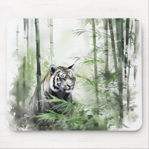 Tiger Green Bamboo Forest Mousepad