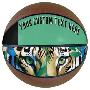 Tiger Green Eyes Modernes Cooles Wildtier Basketball