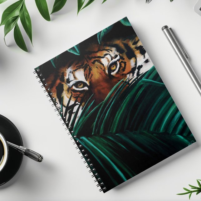 Tiger Green Jungle Blätter Notizblock (Von Creator hochgeladen)