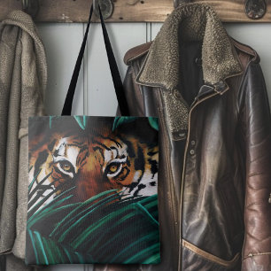 Tiger Green Jungle Blätter Tasche
