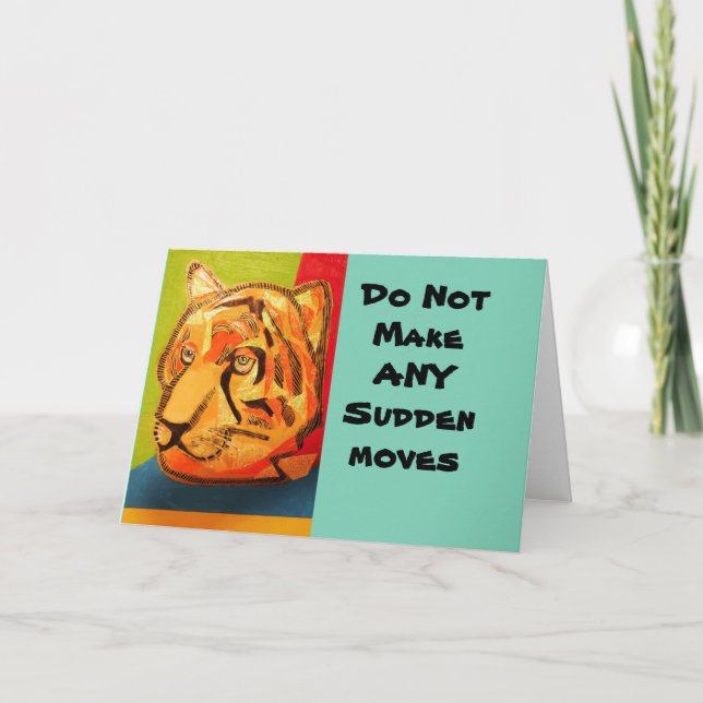 Tiger Greeting Card Karte (Vorderseite)