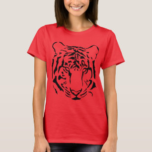 Tiger gros visage Bella Boxy Crop haut