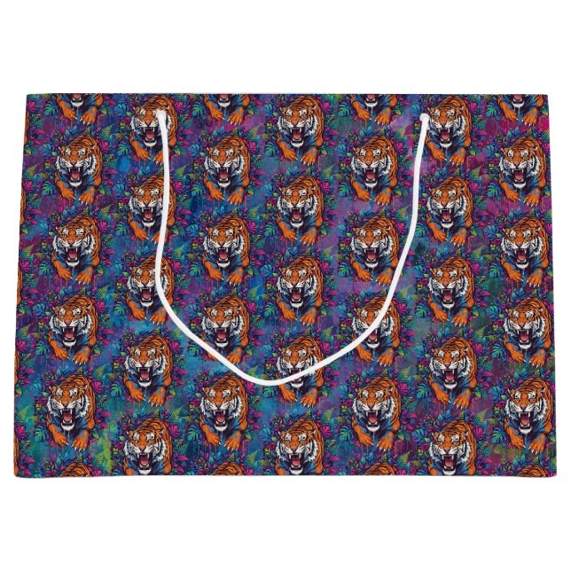 Tiger Große Geschenktüte (Vorderseite)