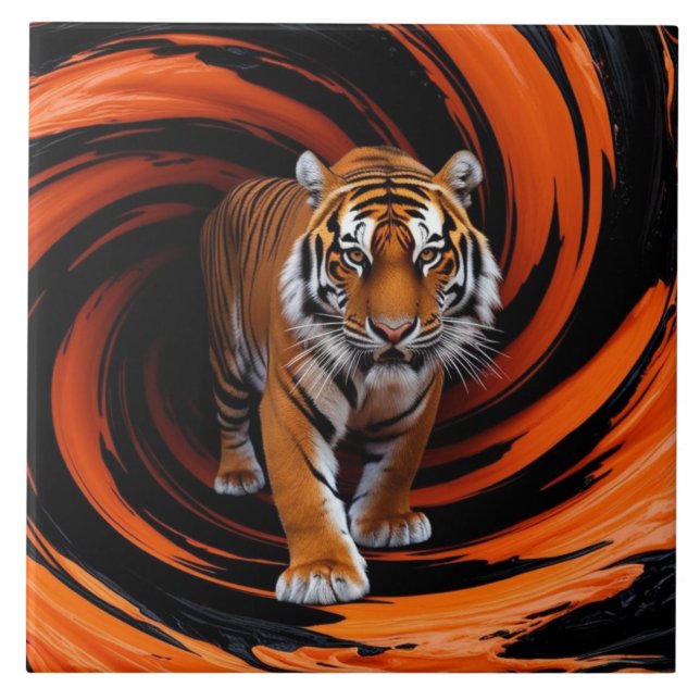 Tiger Gyre Decorative Tile Fliese (Vorderseite)