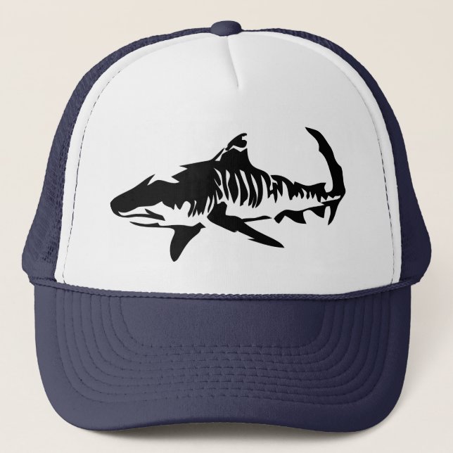 Tiger-Haifisch-Hut Truckerkappe (Vorderseite)