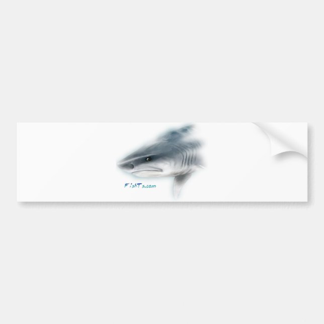 Tiger-Haifisch-Kopf Autoaufkleber (Vorne)
