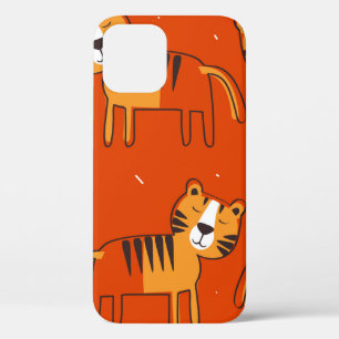 Tiger, handgezeichneter Hintergrund. Farbenfrohe, Case-Mate iPhone Hülle