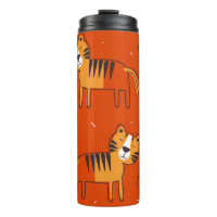 Tiger, handgezeichneter Hintergrund. Farbenfrohe, 