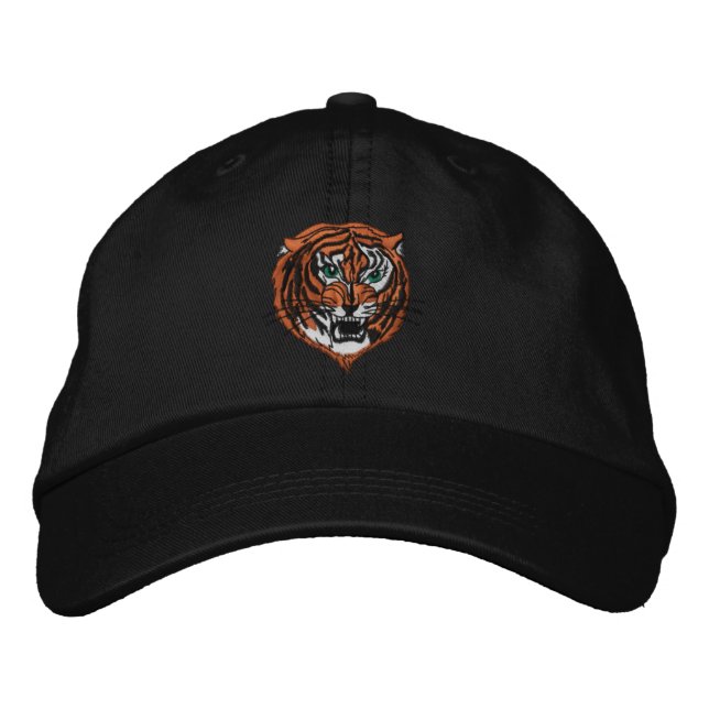 Tiger — Hat Bestickte Baseballkappe (Vorderseite)
