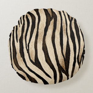 Tiger Haut Nahtlose Textur Rundes Kissen