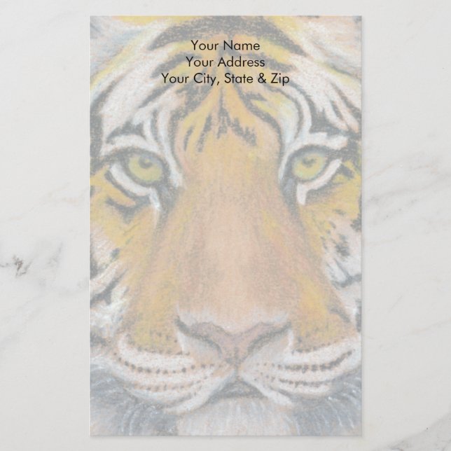 Tiger Head Briefpapier (Vorderseite)