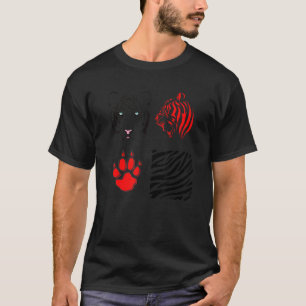 Tiger Head Cricut Red Tiger's Paw mit Wildtier T-Shirt