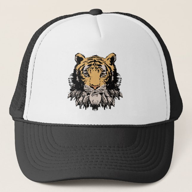 Tiger Head Hat Truckerkappe (Vorderseite)