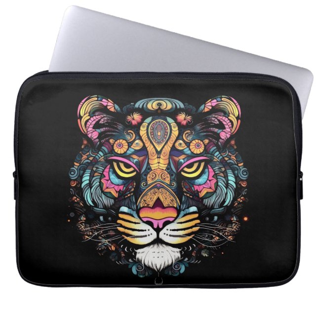 Tiger Head Laptopschutzhülle (Vorderseite)