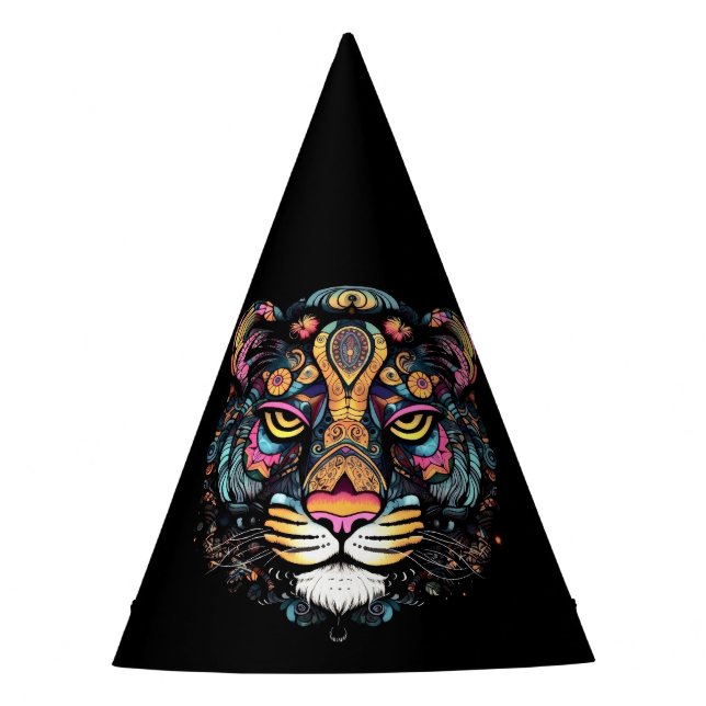 Tiger Head Partyhütchen (Vorderseite)