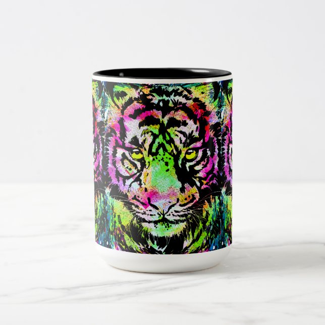 Tiger Head Portrait - Tiger Coffee Tasse (Mittel)