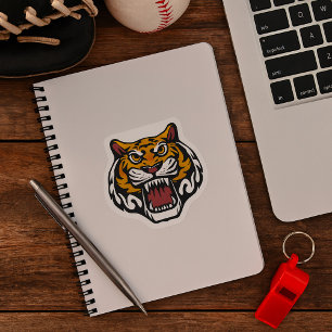 Tiger Head Quadratischer Aufkleber