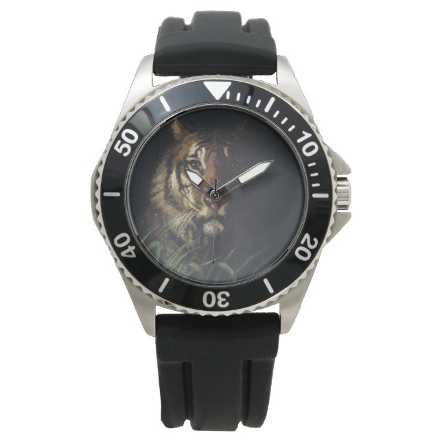 Tiger Head (von Abott Handerson Thayer) Armbanduhr (Vorderseite)