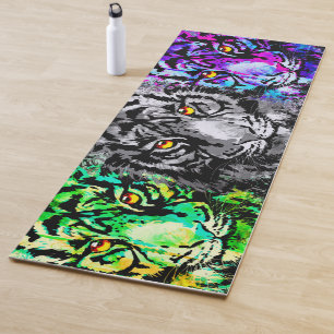 Tiger Heads - Tiger Yoga Mat Yogamatte