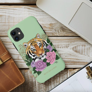 Tiger Henna Pink Purple Blumen Case-Mate iPhone Hülle