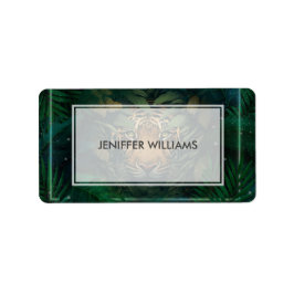 Tiger hiding in Foliage                Adressaufkleber