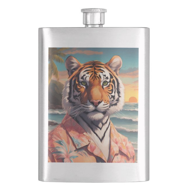Tiger Holiday Flachmann (Vorderseite)