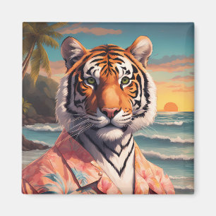 Tiger Holiday Magnet