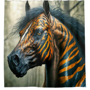 Tiger Horse Duschvorhang