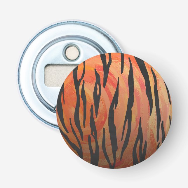 Tiger Hot orange und Black Print Flaschenöffner (Vorderseite)
