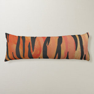 Tiger Hot orange und Black Print Seitenschläferkissen