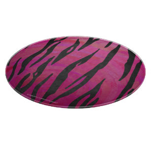 Tiger Hot Pink und Black Print Schneidebrett
