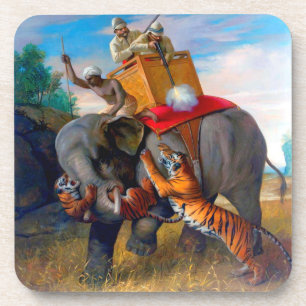 Tiger Hunting Briton Rivière 1920 Getränkeuntersetzer