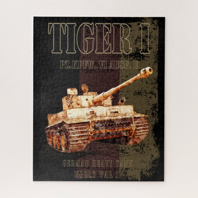 Tiger I - Deutscher Hochtank WWII mit deutscher Fl (Vertikal)