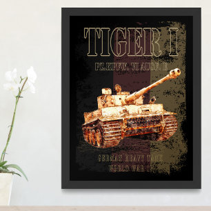 Tiger I - Deutscher Hochtank WWII mit deutscher Fl Fotodruck