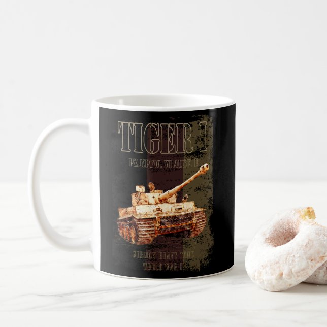 Tiger I - Deutscher Hochtank WWII mit deutscher Fl Kaffeetasse (Mit Donut)