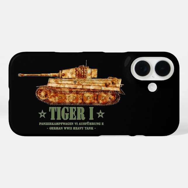 Tiger I. Weltkrieg Zweiter deutscher Panzer iPhone 16 Hülle (Rückseite (Horizontal))