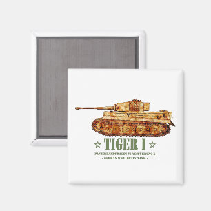 Tiger I. Weltkrieg Zweiter deutscher Panzer Magnet