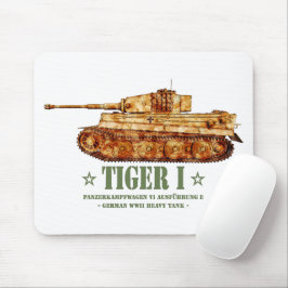 Tiger I. Weltkrieg Zweiter deutscher Panzer Mousepad