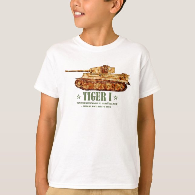 Tiger I. Weltkrieg Zweiter deutscher Panzer T-Shirt (Vorderseite)