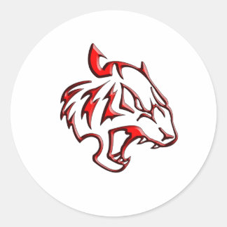 Tiger Icon Runder Aufkleber