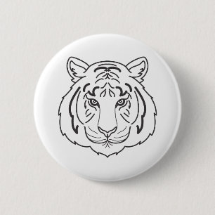Tiger Illustration Button