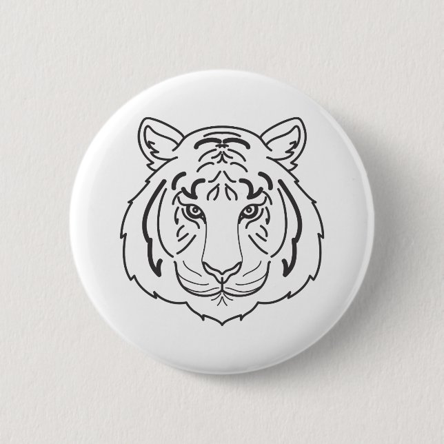 Tiger Illustration Button (Vorderseite)