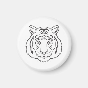 Tiger Illustration Magnet