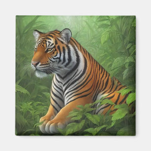 Tiger im Dschungel Magnet