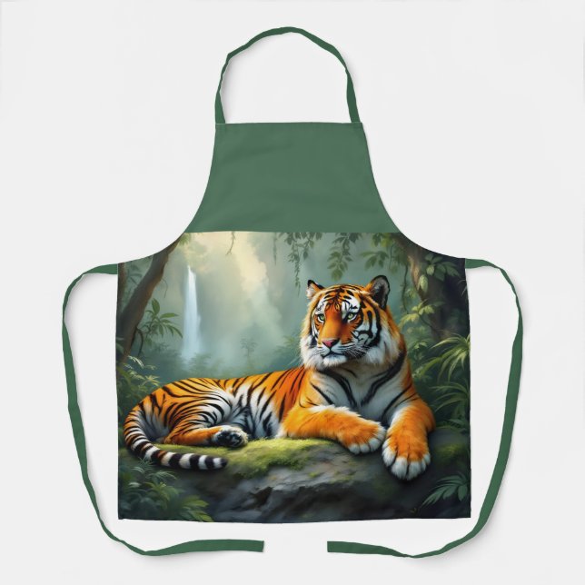 Tiger im Dschungel  Schürze (Vorderseite)