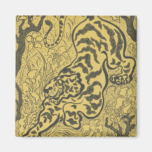 Tiger im Dschungel (Wild Animal) (von Paul Ranson) Magnet