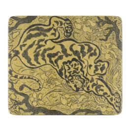 Tiger im Dschungel (Wild Animal) (von Paul Ranson) Schneidebrett