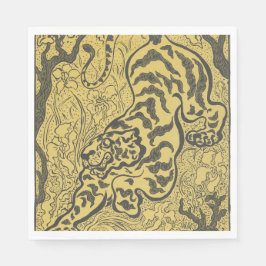 Tiger im Dschungel (Wild Animal) (von Paul Ranson) Serviette