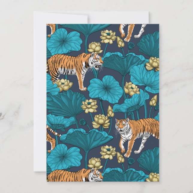 Tiger im gelben Lotusteich (Vorderseite)