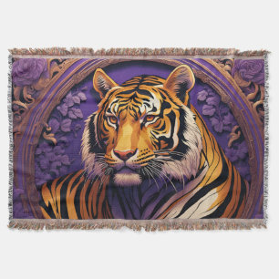 Tiger im lila decke